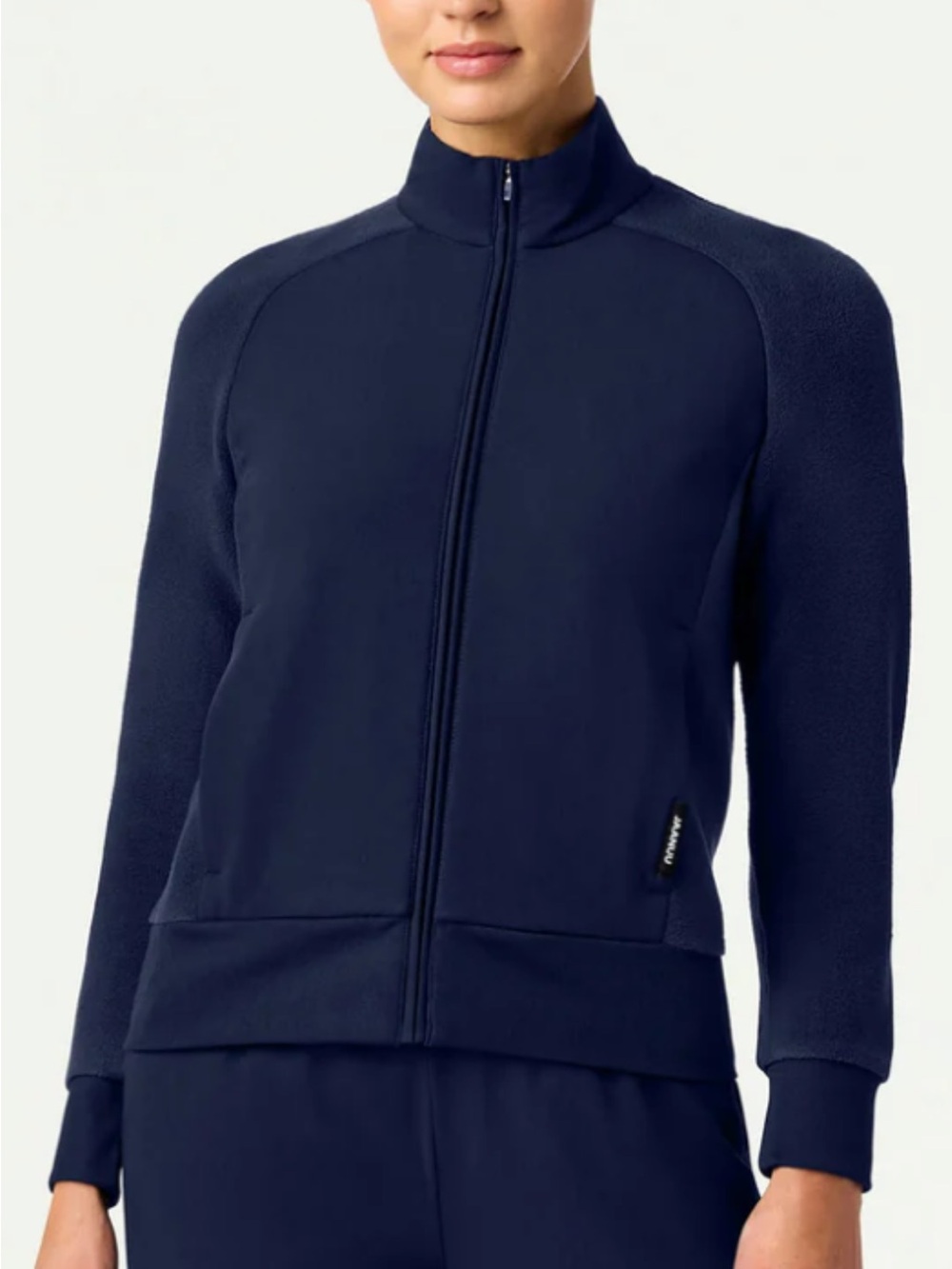 Jaanuu Cloud hybrid fleece bomber scrub jacket- Navy color